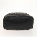 CHANEL Boston Bag Coated Canvas Black Silver CC Auth bs29253-5