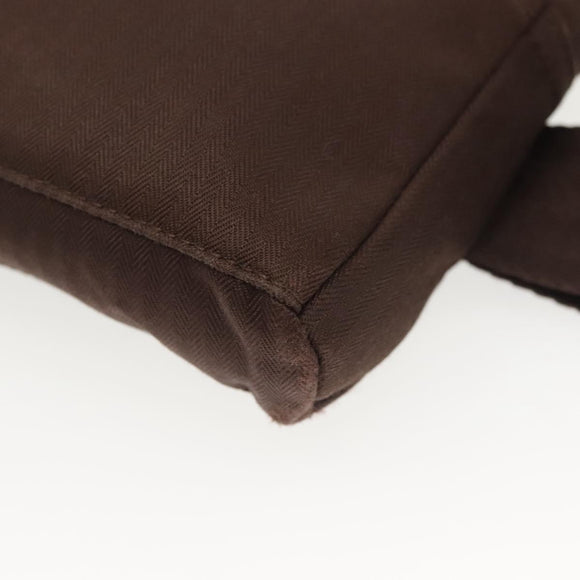 HERMES Akapu Luco Heuptas Canvas Leer Bruin Auth bs29254