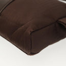 HERMES Akapu Luco Waist Bag Canvas Leather Brown Auth bs29254-16