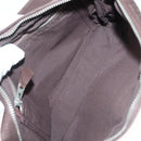 HERMES Akapu Luco Waist Bag Canvas Leather Brown Auth bs29254-11