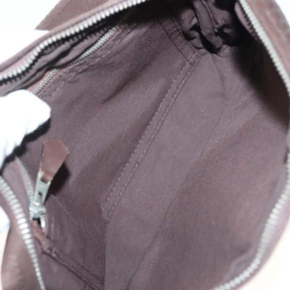 HERMES Akapu Luco Heuptas Canvas Leer Bruin Auth bs29254