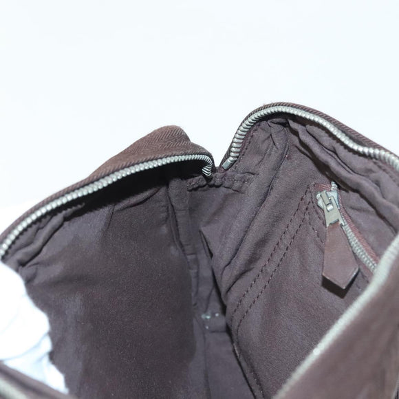 HERMES Akapu Luco Heuptas Canvas Leer Bruin Auth bs29254