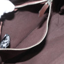 HERMES Akapu Luco Waist Bag Canvas Leather Brown Auth bs29254-19