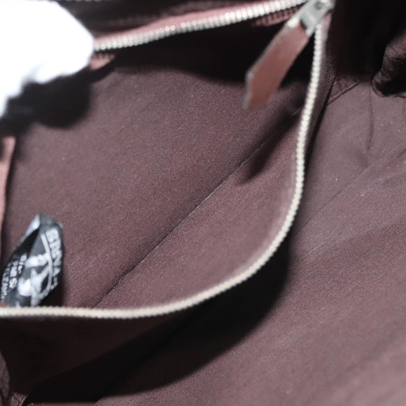 HERMES Akapu Luco Waist Bag Canvas Leather Brown Auth bs29254