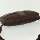 HERMES Akapu Luco Waist Bag Canvas Leather Brown Auth bs29254-6