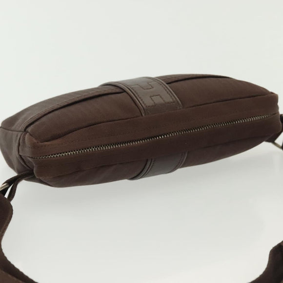 HERMES Akapu Luco Heuptas Canvas Leer Bruin Auth bs29254