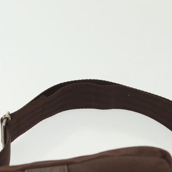 HERMES Akapu Luco Waist Bag Canvas Leather Brown Auth bs29254
