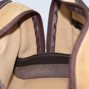 LOEWE Anagram Amazonas 23 Hand Bag Suede Leather Beige Gold Auth bs29255-21