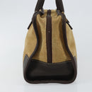 LOEWE Anagram Amazonas 23 Hand Bag Suede Leather Beige Gold Auth bs29255-4