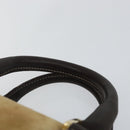 LOEWE Anagram Amazonas 23 Hand Bag Suede Leather Beige Gold Auth bs29255-14