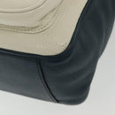 PRADA Shoulder Bag Leather White Blue Silver Auth bs29256-15