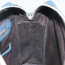 PRADA Shoulder Bag Leather White Blue Silver Auth bs29256-20