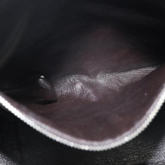 PRADA Shoulder Bag Leather White Blue Silver Auth bs29256