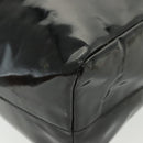 PRADA Hand Bag Patent leather Black Silver Auth bs29257-11