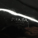 PRADA Hand Bag Patent leather Black Silver Auth bs29257-14