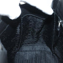 PRADA Hand Bag Patent leather Black Silver Auth bs29257-18