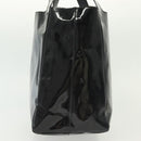 PRADA Hand Bag Patent leather Black Silver Auth bs29257-4