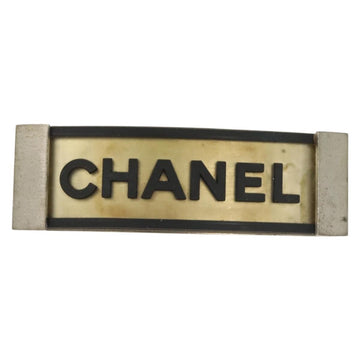 CHANEL Valletta Metal Rubber Black Silver CC Auth bs29259 - 0