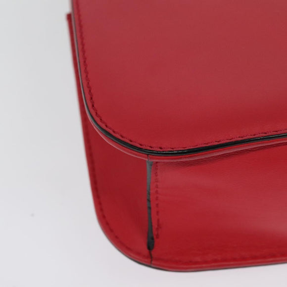 VALENTINO Studs Chain Shoulder Bag Leather Pink Gold Auth bs29260