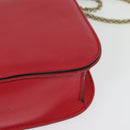 VALENTINO Studs Chain Shoulder Bag Leather Pink Gold Auth bs29260-16