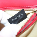 VALENTINO Studs Chain Shoulder Bag Leather Pink Gold Auth bs29260-12