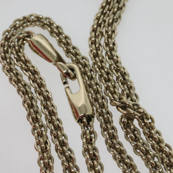 VALENTINO Studs Chain Shoulder Bag Leather Pink Gold Auth bs29260