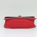 VALENTINO Studs Chain Shoulder Bag Leather Pink Gold Auth bs29260-5