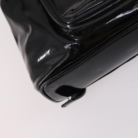 GUCCI Bamboo Backpack Enamel Black Gold 003 2058 0030 Auth bs29262