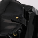 GUCCI Bamboo Backpack Enamel Black Gold 003 2058 0030 Auth bs29262-16