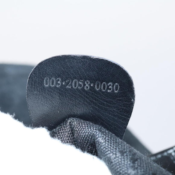 GUCCI Bamboo Backpack Enamel Black Gold 003 2058 0030 Auth bs29262