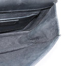 SAINT LAURENT Studs Chain Shoulder Bag Leather Black Gold Auth bs29263-18