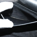 SAINT LAURENT Studs Chain Shoulder Bag Leather Black Gold Auth bs29263-20