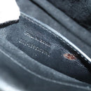 SAINT LAURENT Studs Chain Shoulder Bag Leather Black Gold Auth bs29263-21