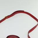 LOEWE Anagram Hand Bag Leather 2way Red Gold Auth bs29264-15