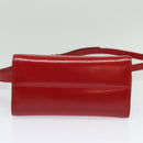 LOEWE Anagram Hand Bag Leather 2way Red Gold Auth bs29264-5