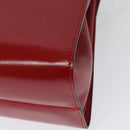 LOEWE Anagram Hand Bag Leather 2way Red Gold Auth bs29264-19