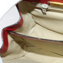 LOEWE Anagram Hand Bag Leather 2way Red Gold Auth bs29264-22