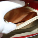 LOEWE Anagram Hand Bag Leather 2way Red Gold Auth bs29264-23