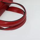 LOEWE Anagram Hand Bag Leather 2way Red Gold Auth bs29264-7