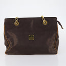 MCM Vicetos Logogram Backpack Leather Nylon 2Set Brown Black Auth bs29265-10