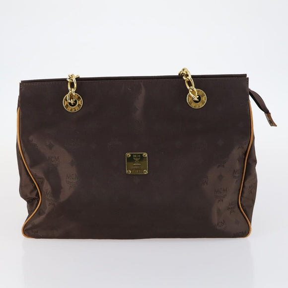 MCM Vicetos Logogram Backpack Leather Nylon 2Set Brown Black Auth bs29265