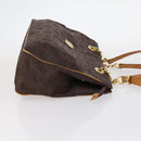 MCM Vicetos Logogram Backpack Leather Nylon 2Set Brown Black Auth bs29265-12