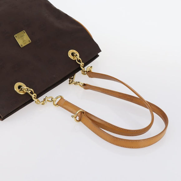 MCM Vicetos Logogram Backpack Leather Nylon 2Set Brown Black Auth bs29265