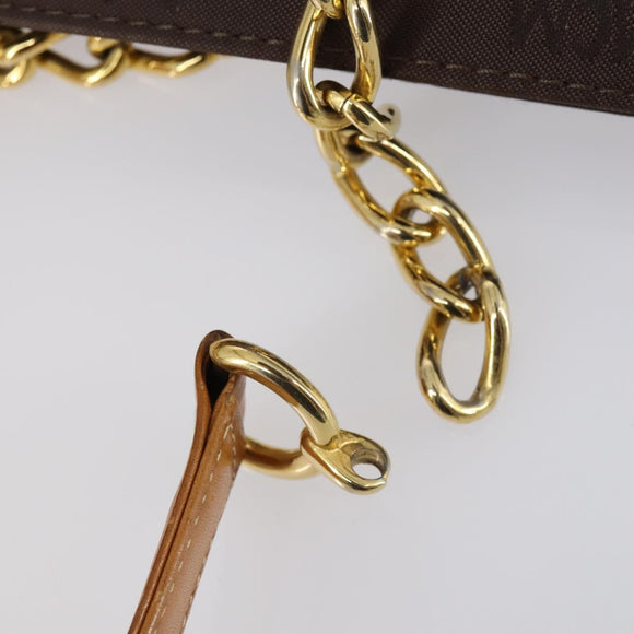 MCM Vicetos Logogram Backpack Leather Nylon 2Set Brown Black Auth bs29265