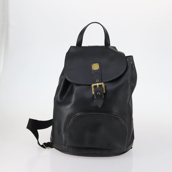 MCM Vicetos Logogram Backpack Leather Nylon 2Set Brown Black Auth bs29265