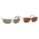 GUCCI Sunglasses Plastic Metal 2Set Brown Black Auth bs29266-1