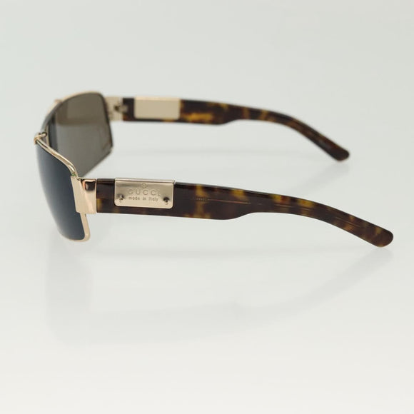 GUCCI Sunglasses Plastic Metal 2 Set Brown Black Auth bs29266