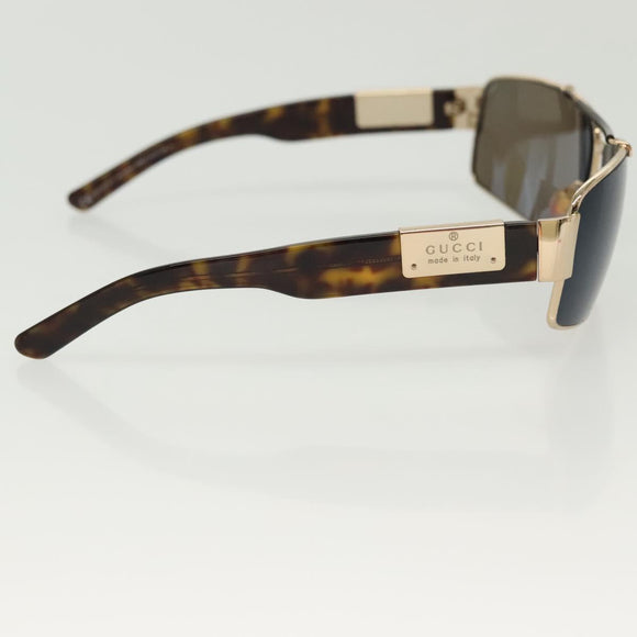 GUCCI Sunglasses Plastic Metal 2 Set Brown Black Auth bs29266