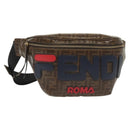 FENDI Zucca Canvas FILA Collaboration Waist Bag Coated Canvas Auth bs29270-1