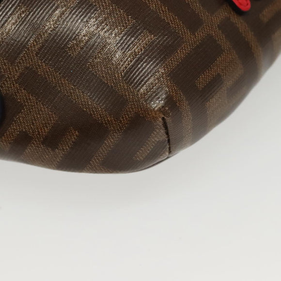 FENDI Zucca Canvas FILA Collaboration Waist Bag Coated Canvas Auth bs29270